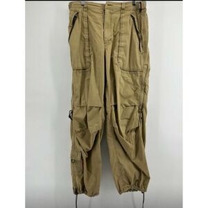 Vintage Abercrombie Fitch Pant‎ Medium 32x30 Khaki Cargo Baggy Paratrooper Y2K